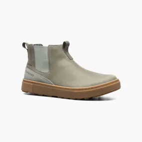 ReinforcedToe Durable Leather Women's Lucie Chelsea Sneaker Boot In Green Ash