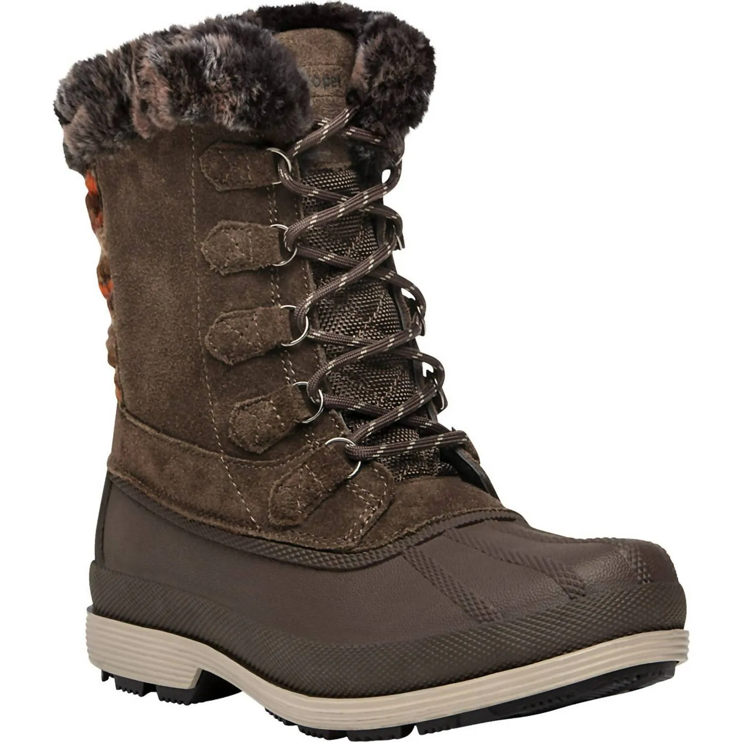 Extreme Grip Comfort Laces Women's Lumi Tall Lace Booties In Brown
