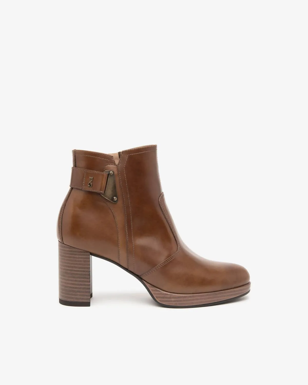 Women's Manolete Ankle Boot In Cuoio Casual Walk Party Goer