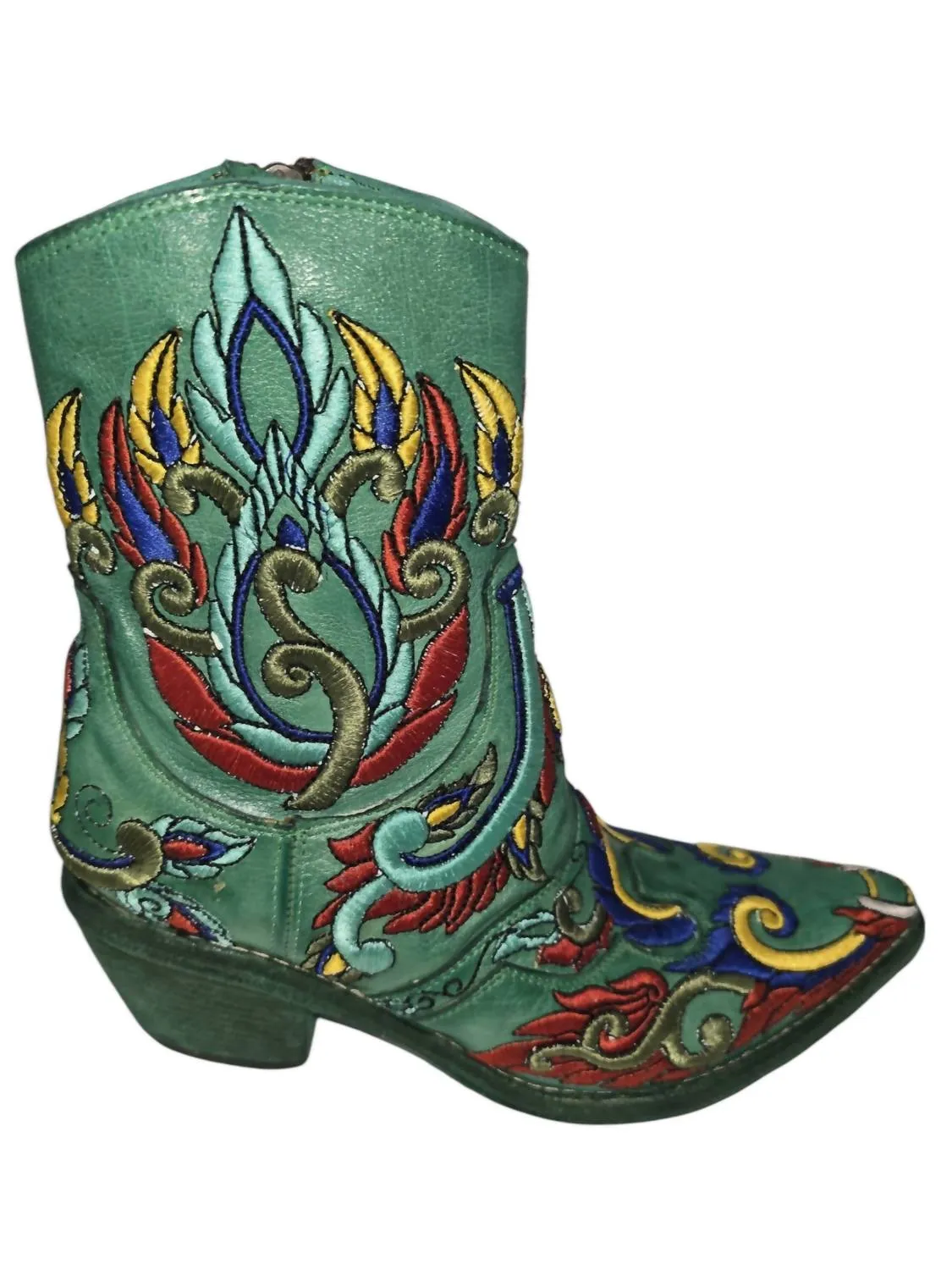 Padded collar Women's Mau-Rucola Boots In Green Multi