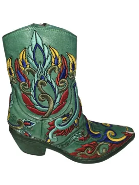 Padded collar Women's Mau-Rucola Boots In Green Multi