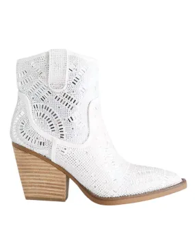 Mid Length Women's Maze Boot In White Silver