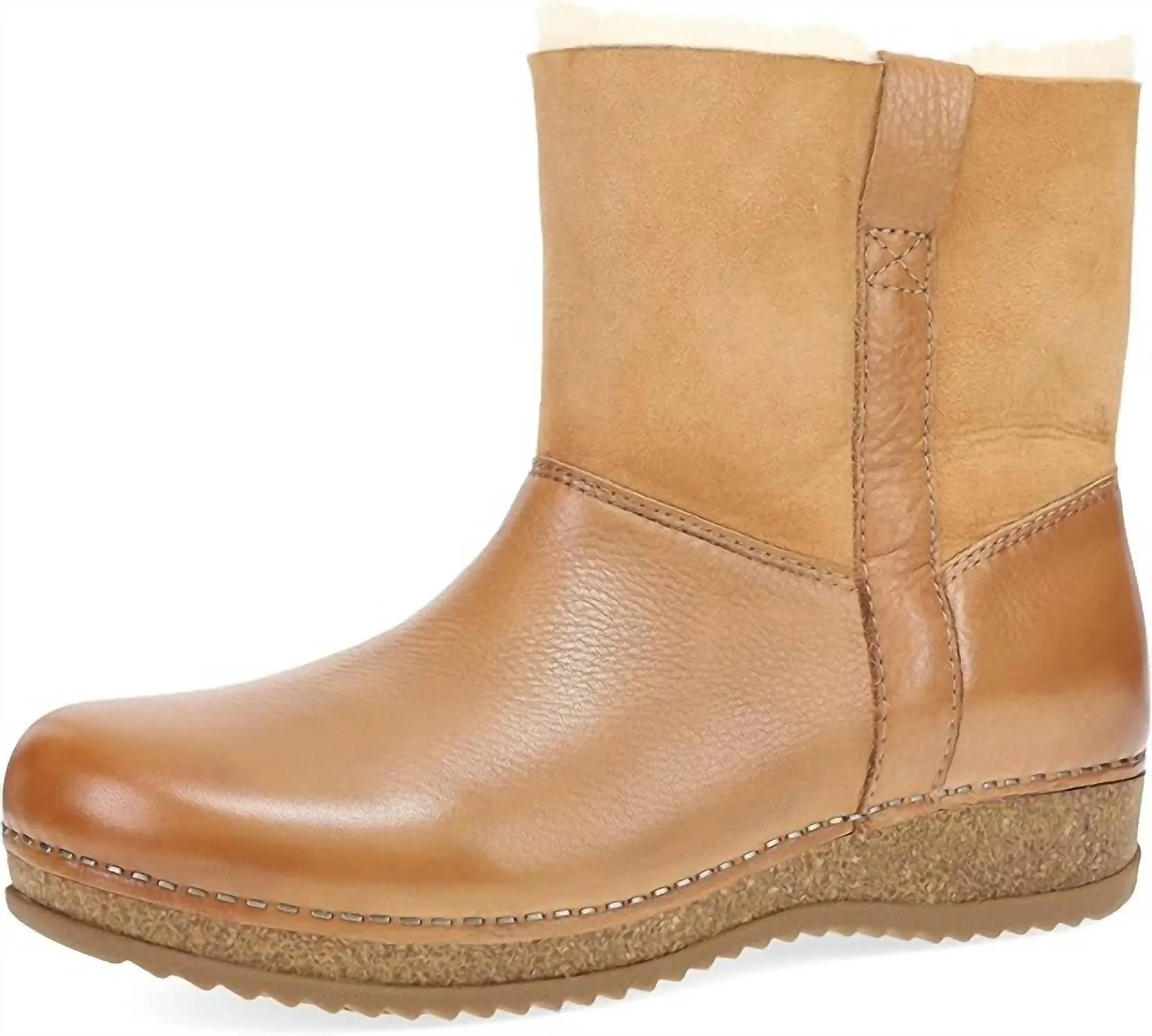 Women's Mckenzie Shearling Boot In Tan Milled Waxy High Top Cushioned Step Rainy Days