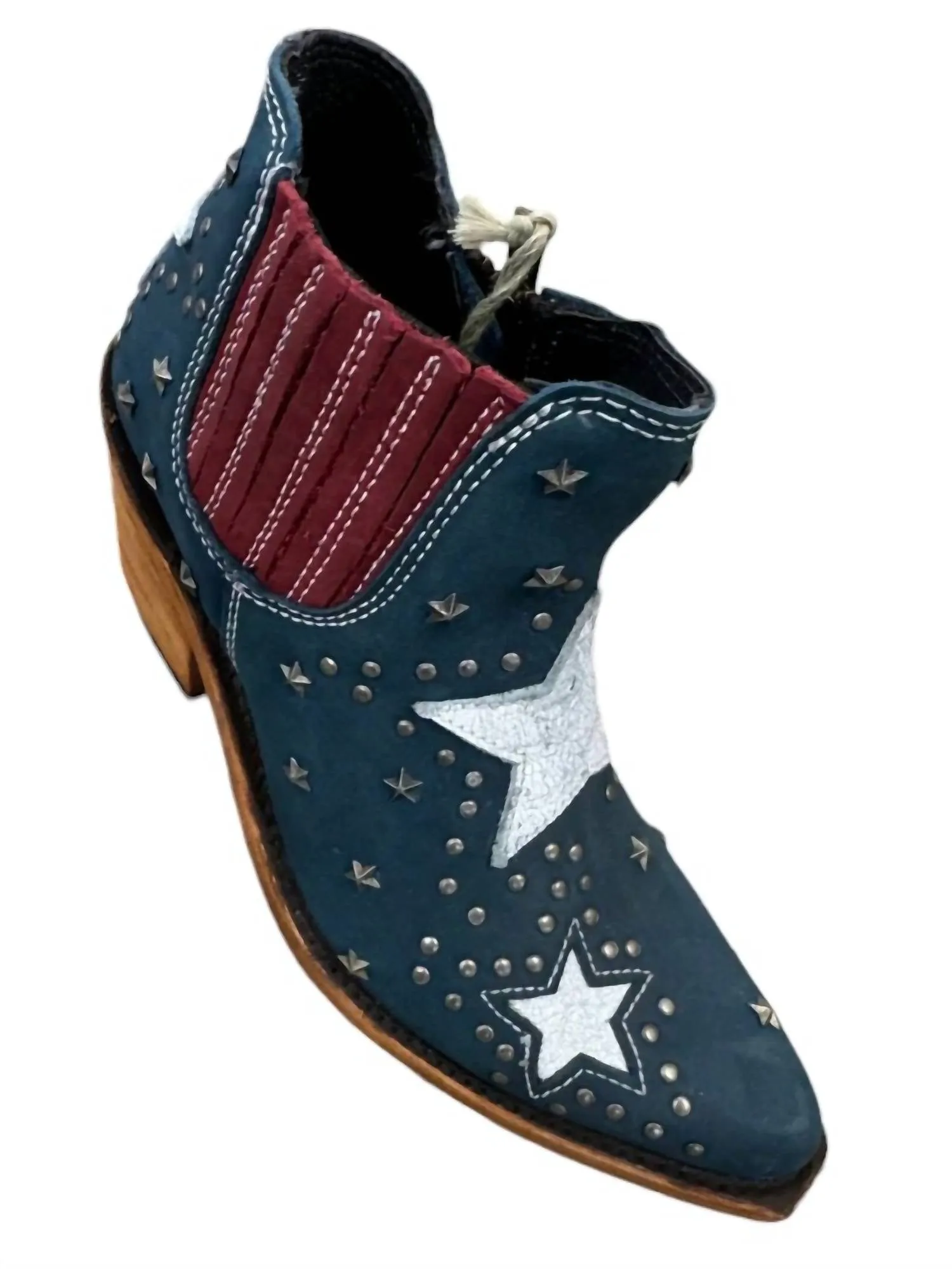 Cool Seasons Women's Megan Bootie In Red/white/blue