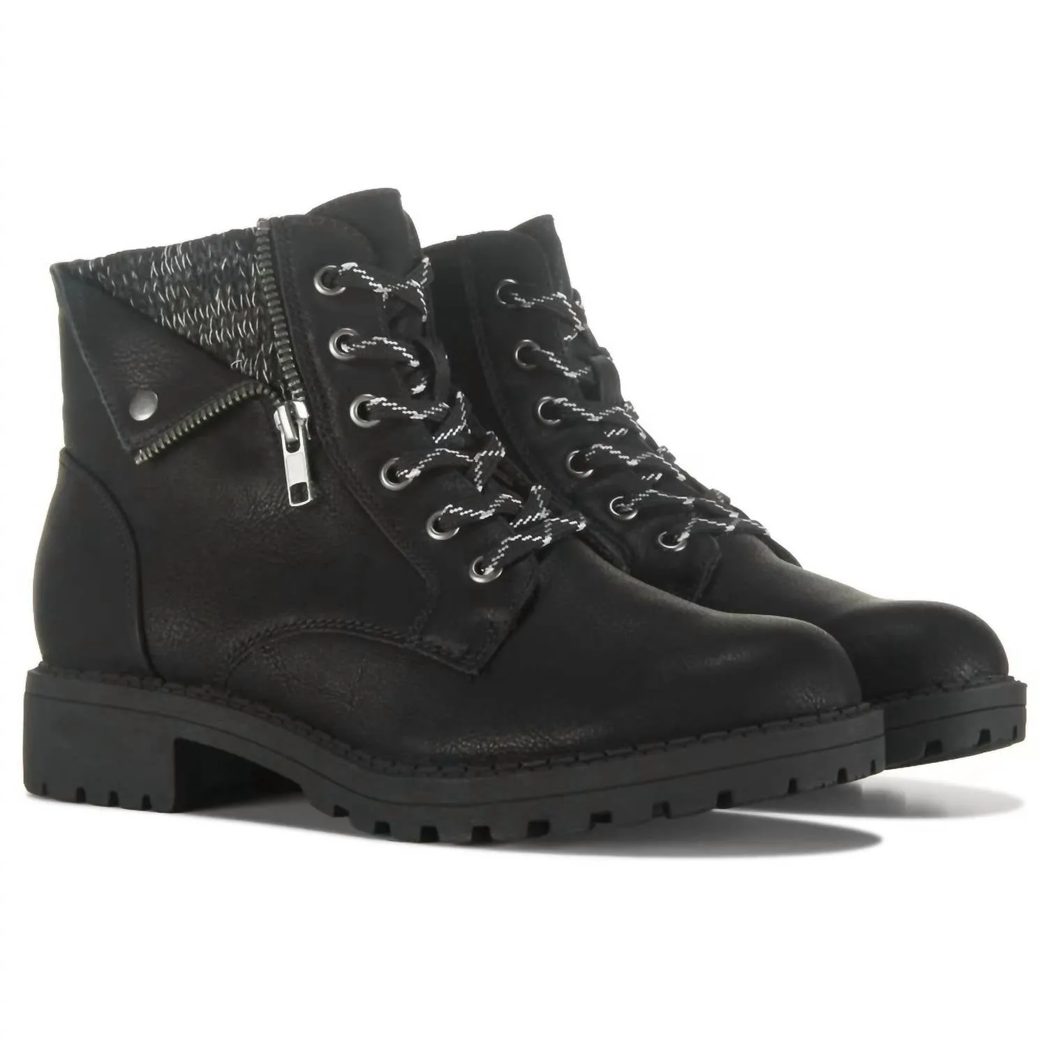 Minimal Color Waterproof Design Women's Memories Lace Up Boot - Medium In Black