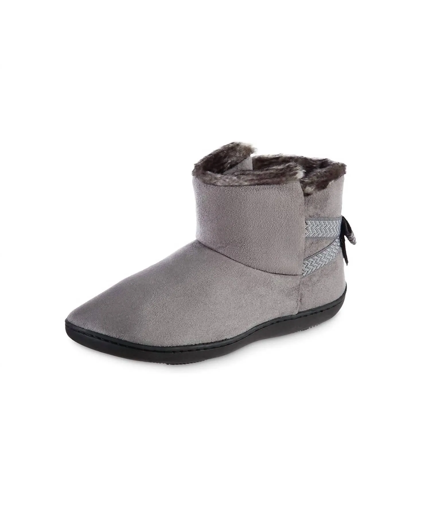 Secure And Comfortable Classic Line Women's Microsuede Mallory Bootie In Ash