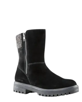 Women's Neptune Ankle Boot In Black Suede Modern