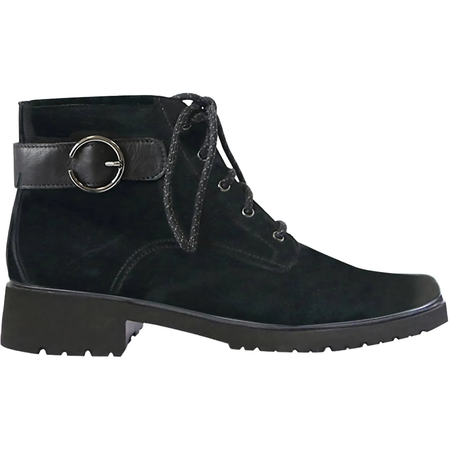 Women's Nubuck Lightweight Boots In Black Shock Absorption Core
