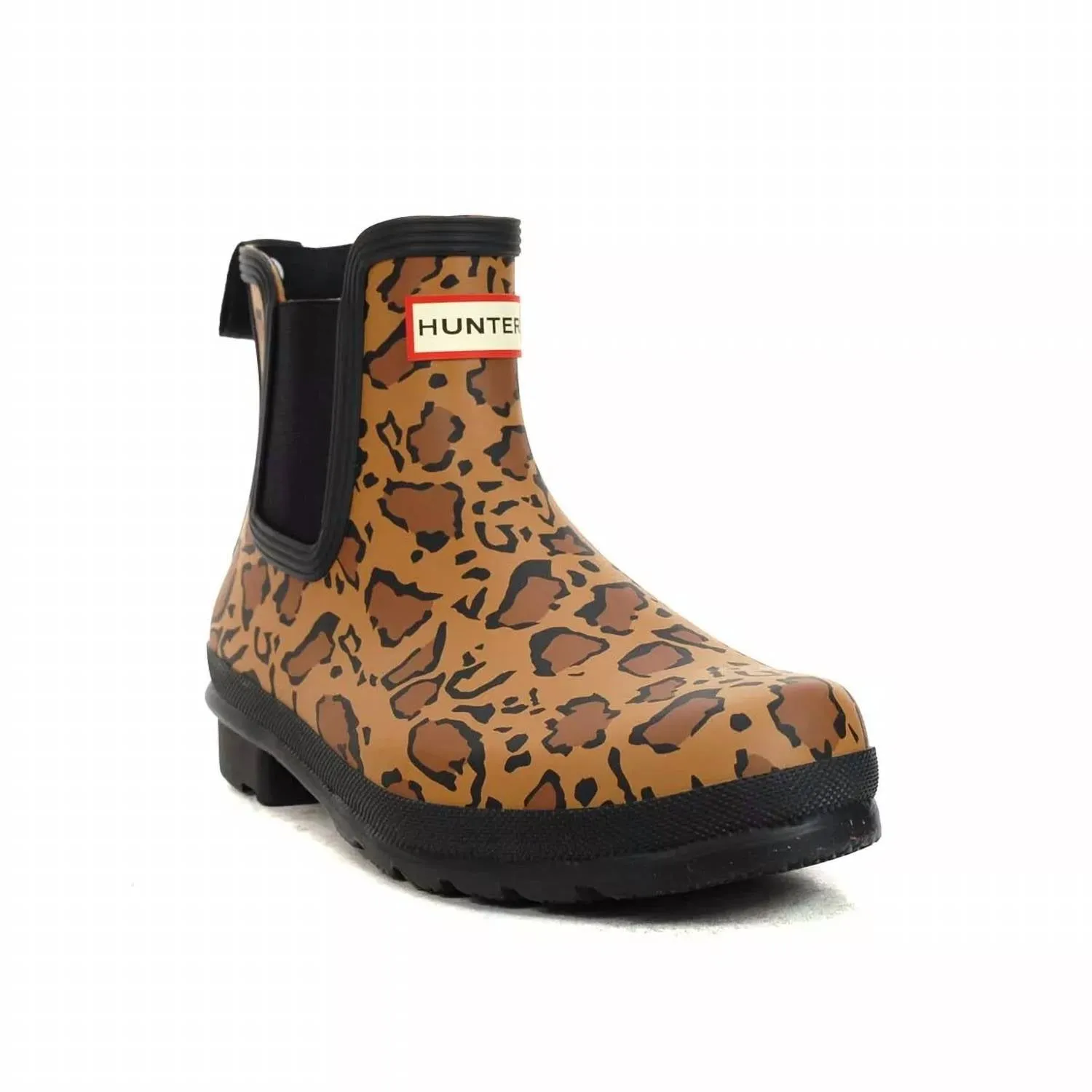 Women's Original Chelsea Leopard Rain Boot In Rich Tan/saddle/black Protective Cushioning