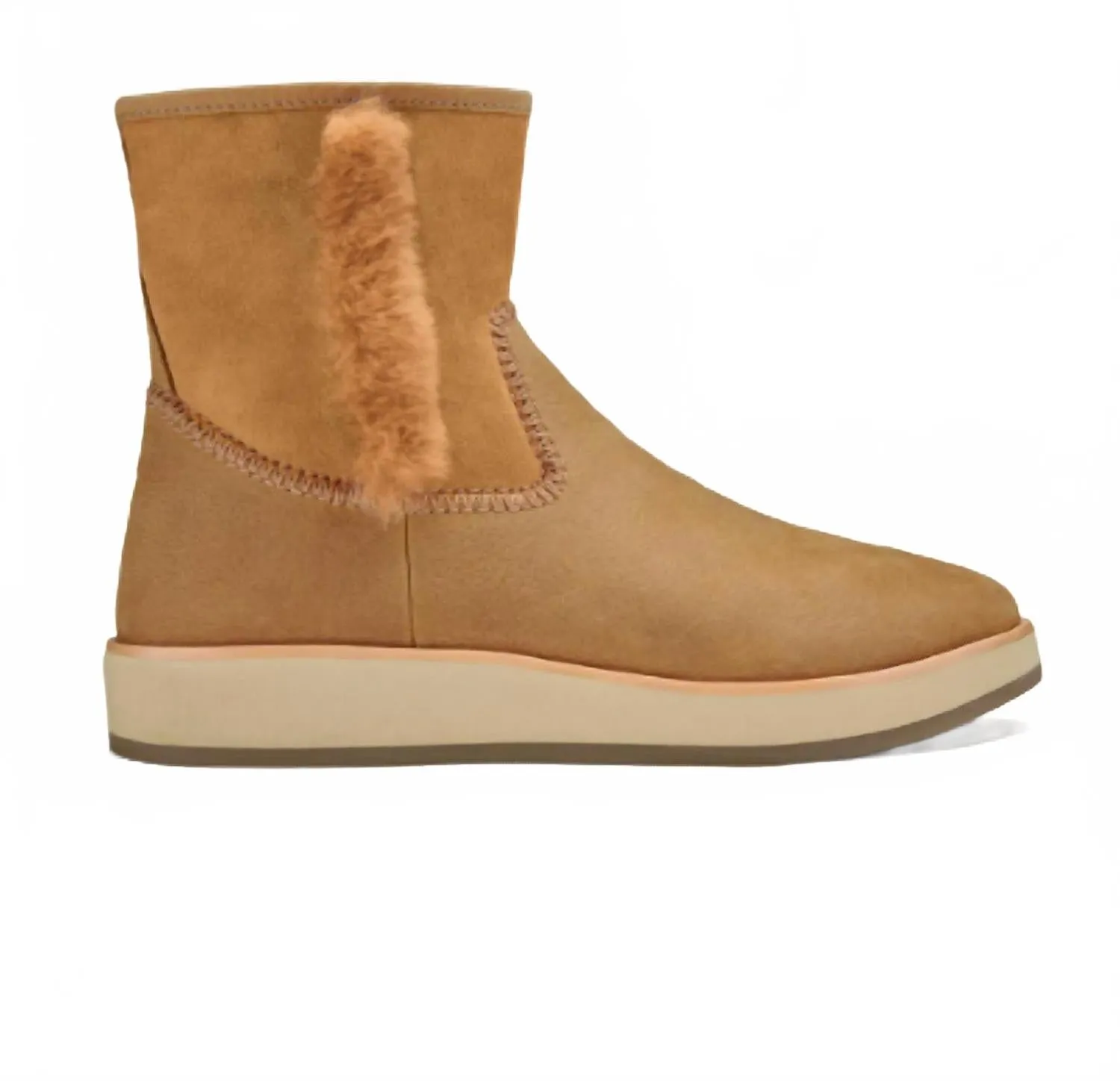 Women's Pa'ina Hulu Shearling Bootie In Tan Slip-Resistant Sole Insulated Trail Exploration
