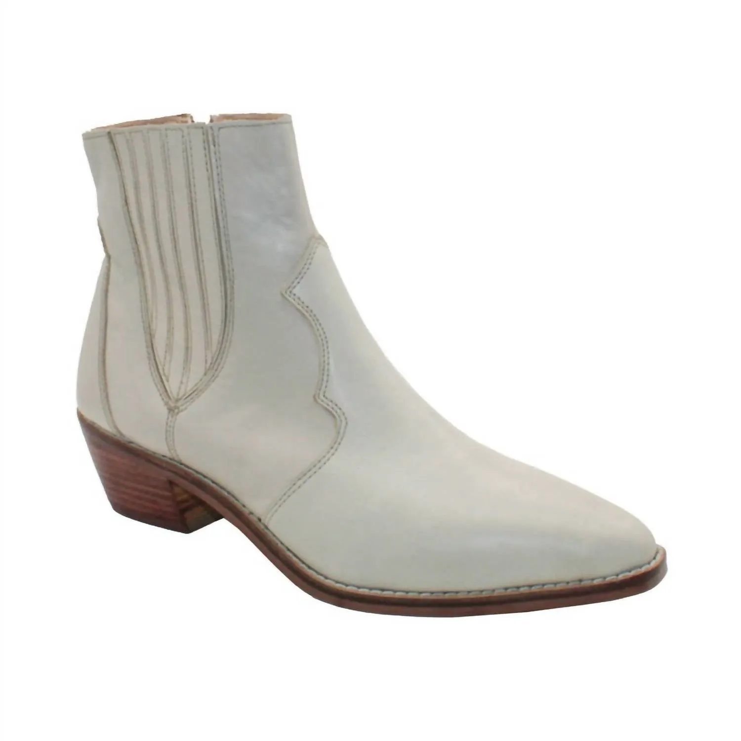 dry surface Women's Peacemaker Chelsea Leather Bootie In Bone