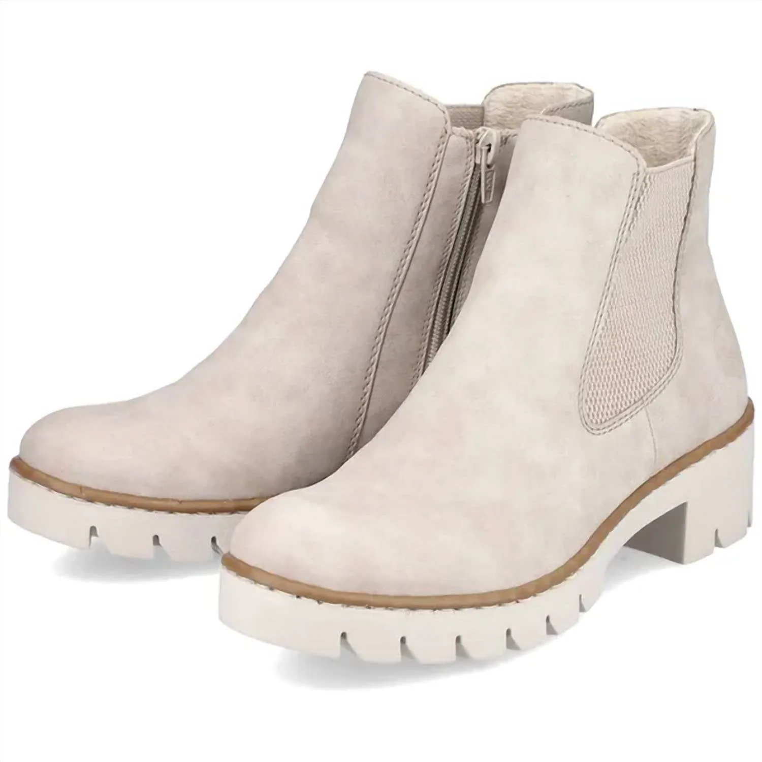 Women's Prisca Boot In Champignon/ginger Zip Up Style