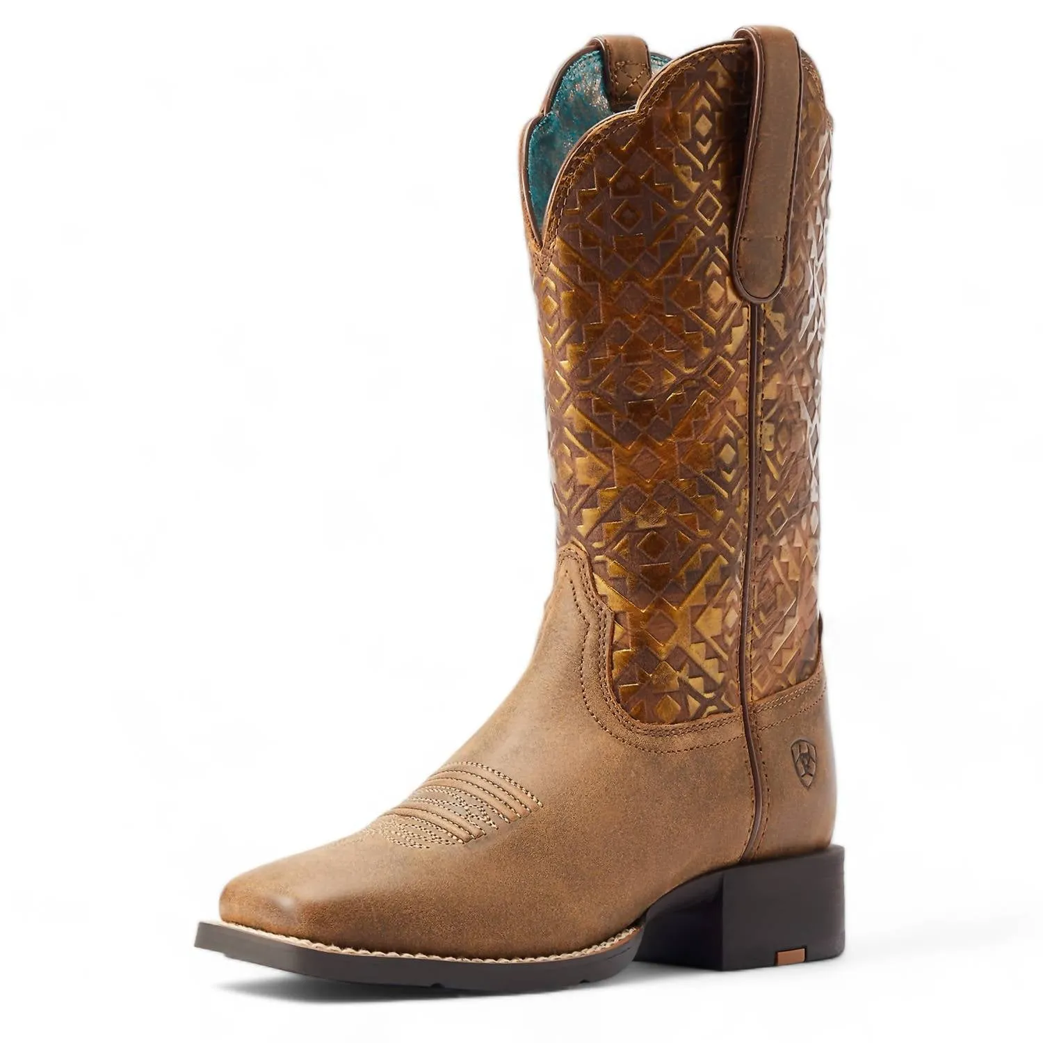 Women's Round Up Wide Square Toe Western Boot In Bare Brown Trail Ready Footwear Reinforced Form Backcountry Camper