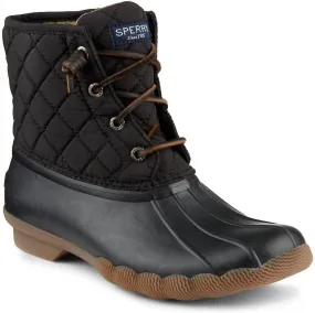 Women's Saltwater Quilted Nylon Boot In Black Ergonomic Toe Box