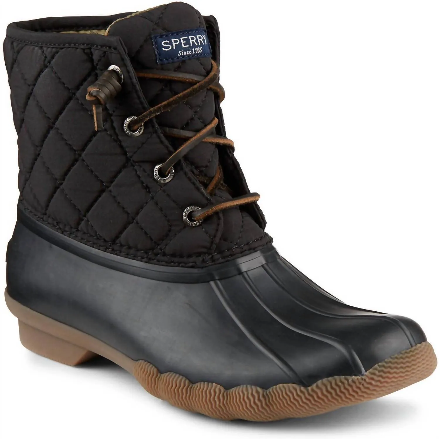 waterproof Women's Saltwater Quilted Nylon Boot In Black