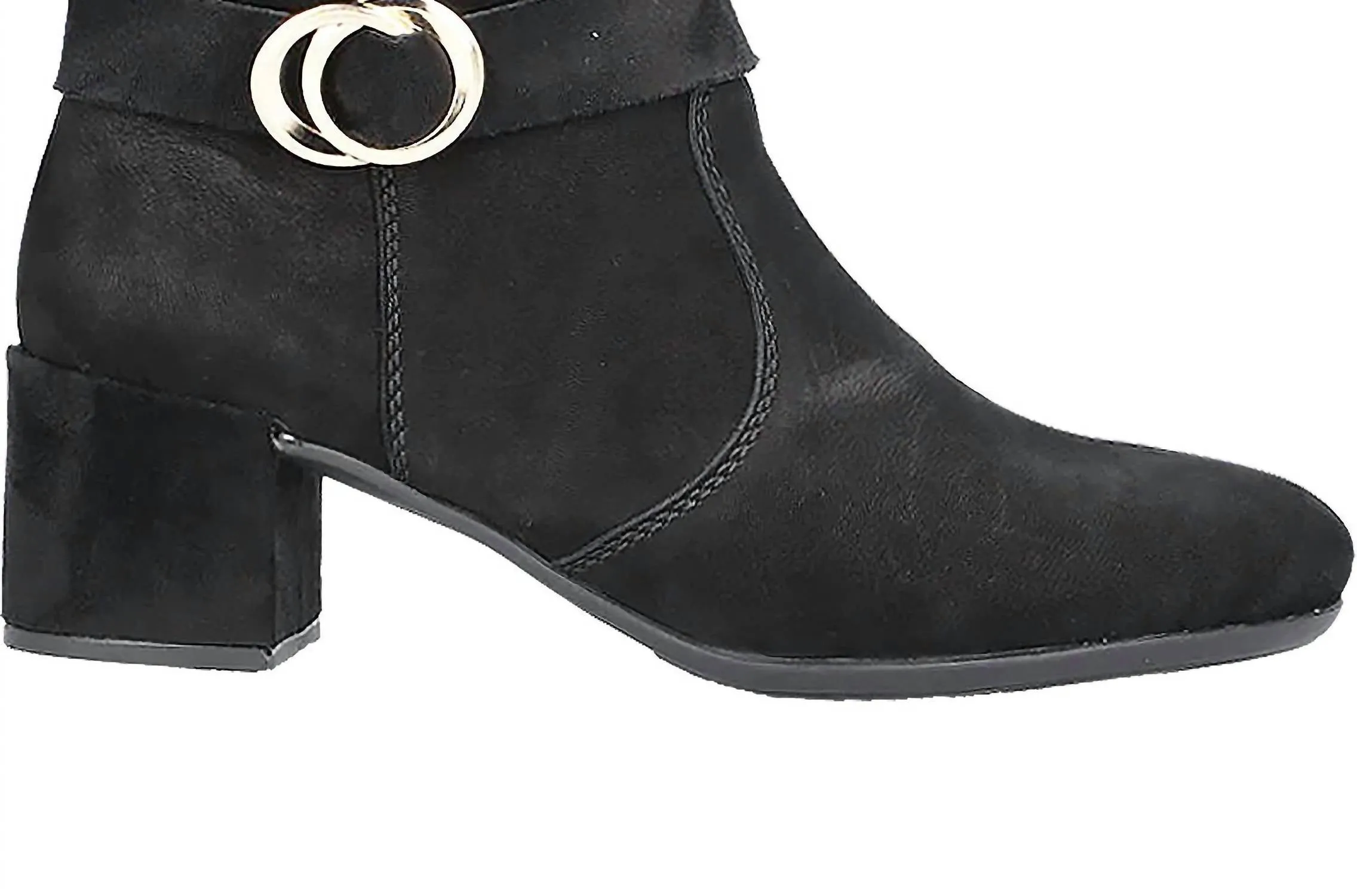 Women's Sarah 89 Casual Ankle Suede Boots In Black Cushioned Footbed Multi Season