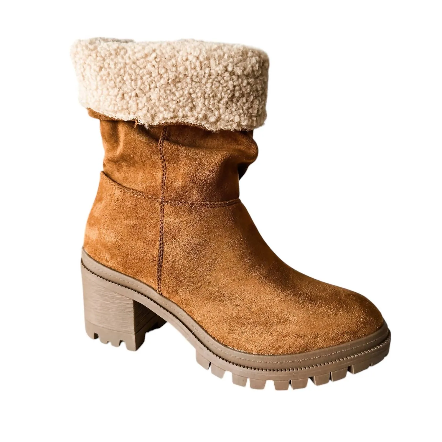 Women's Snuggy Boot In Tan Easy Walk Anti blister