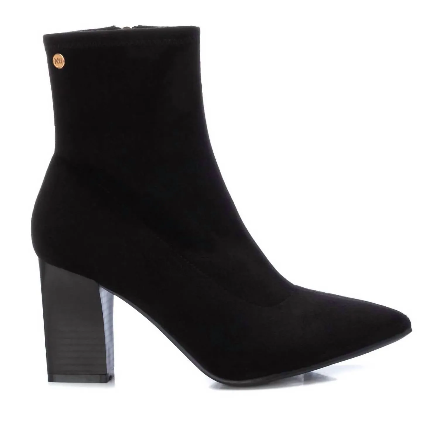 Women's Suede Dress Booties In Black All-Purpose Footwear