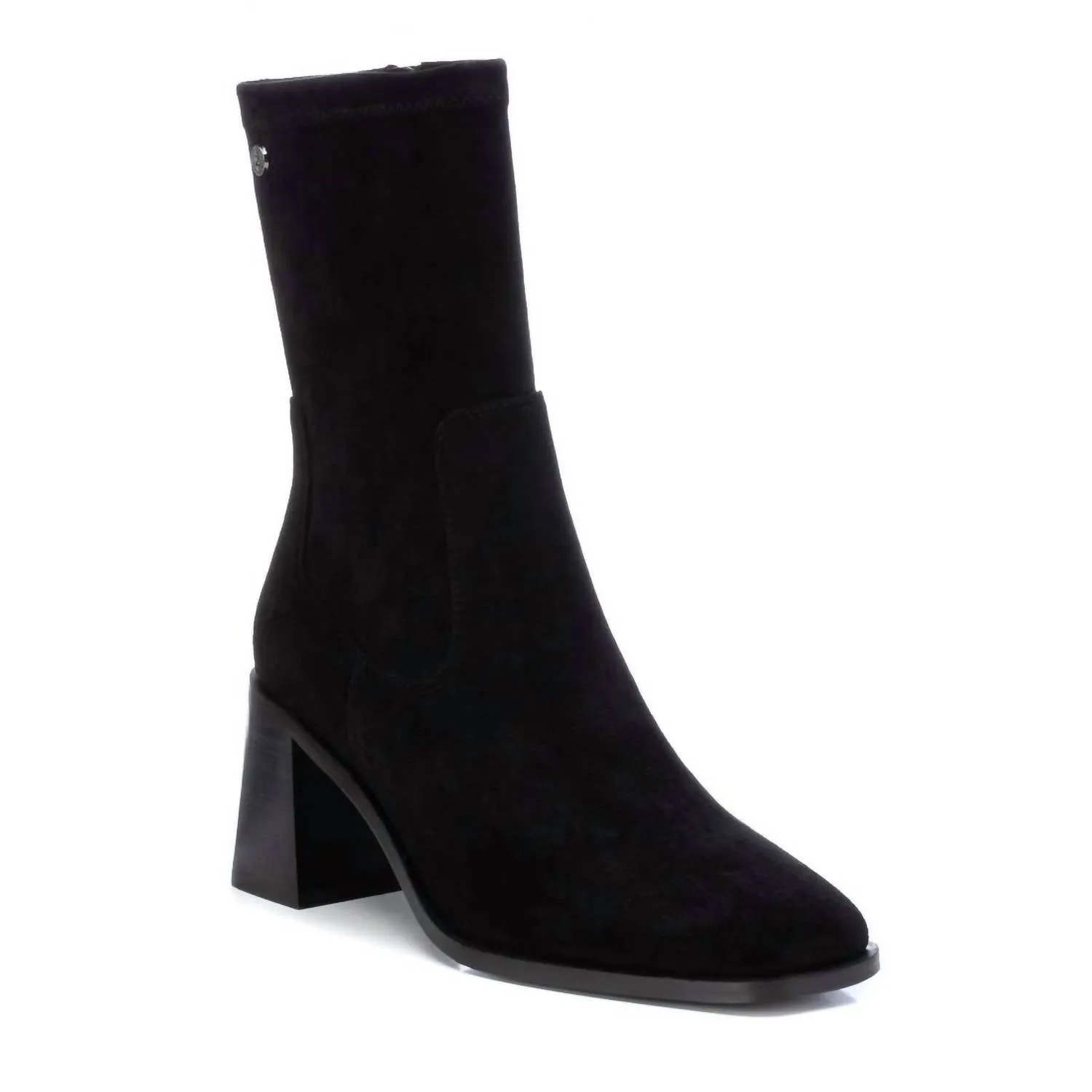 day trip Shear Warm Women's Suede Dress Booties In Black