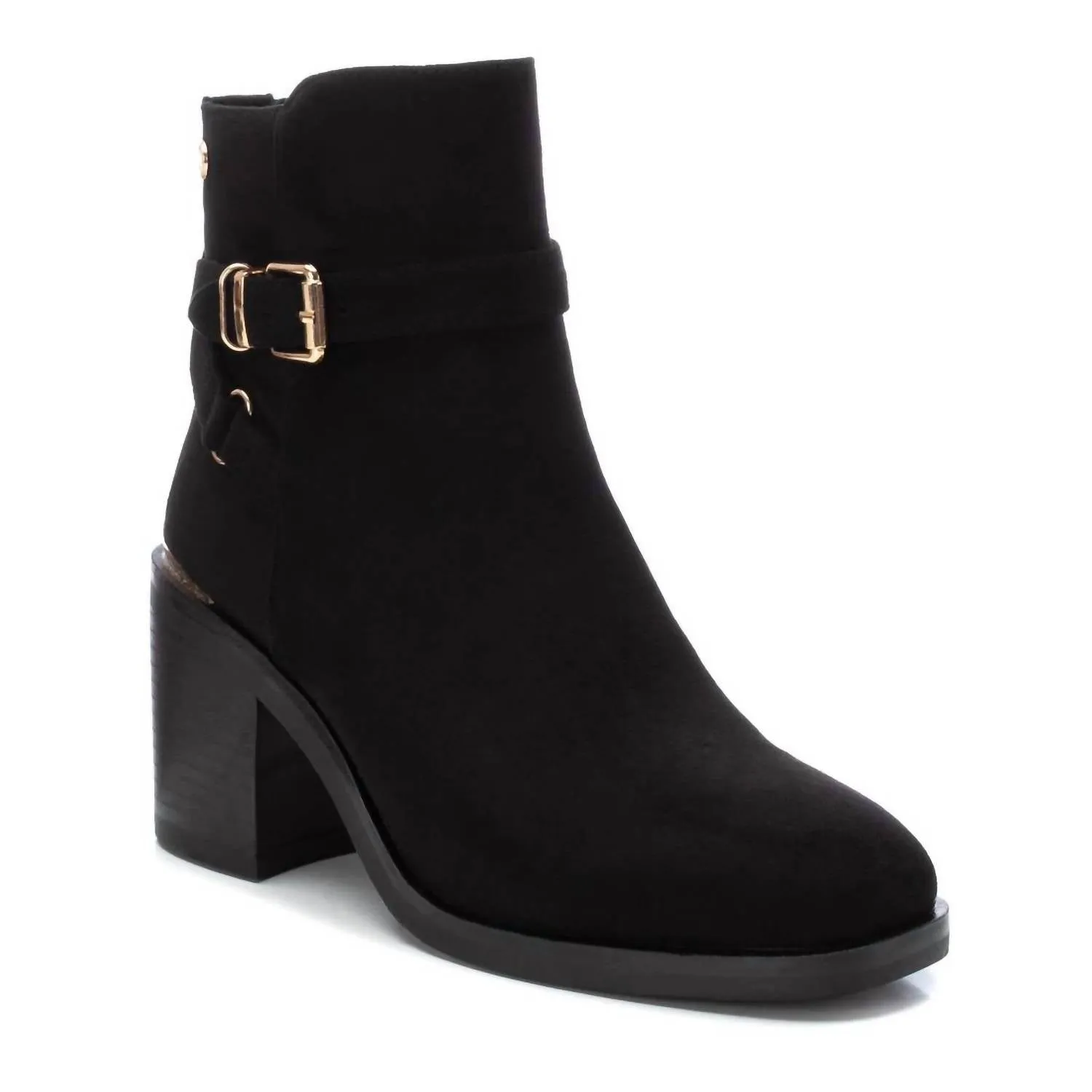 Outdoor Mission Women's Suede Dress Booties In Black