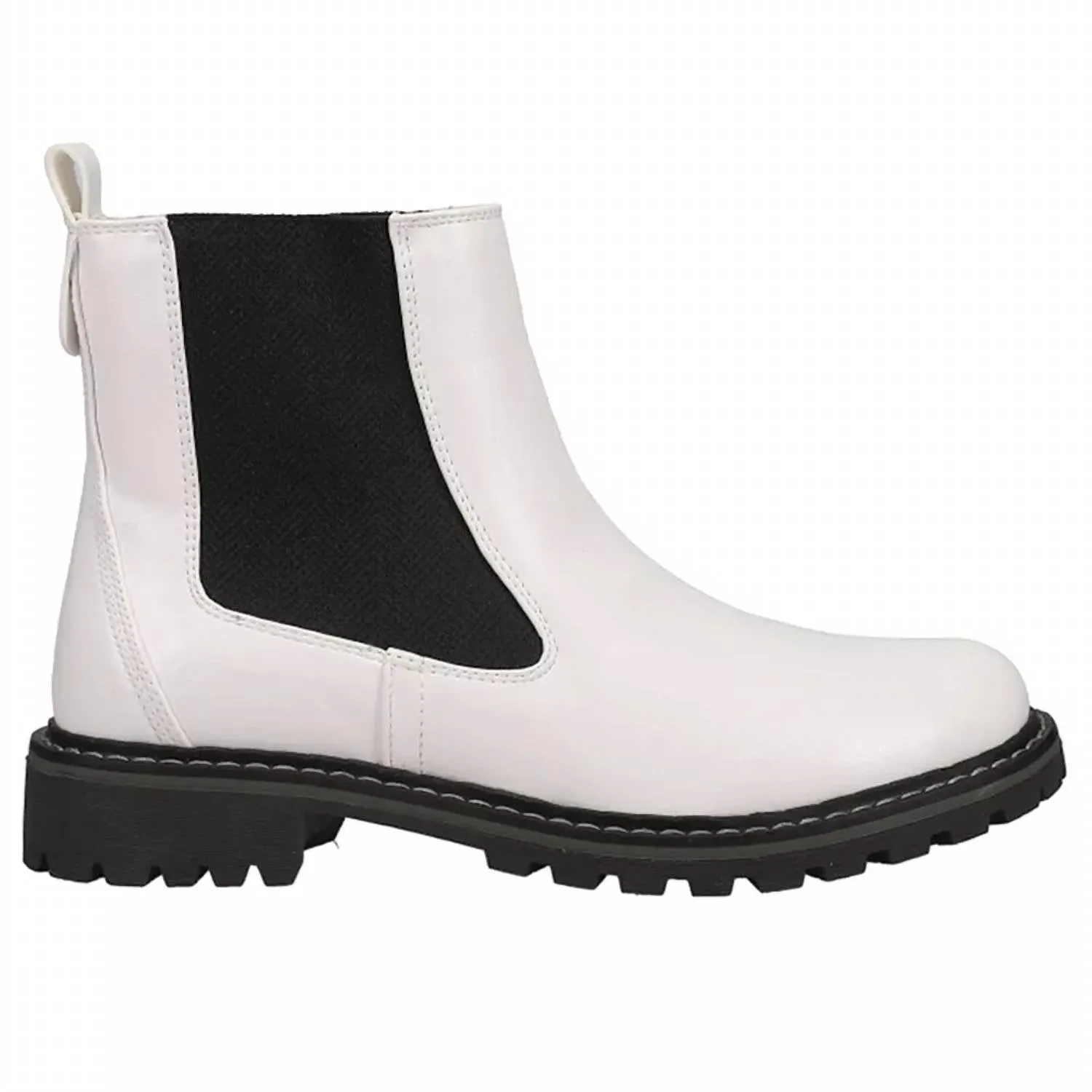 Comfortable Padding Versatile Look Women's To Be Honest Boots In White/black