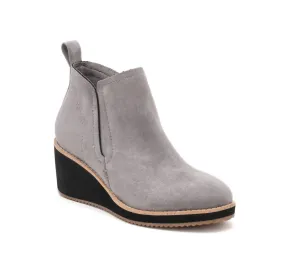 Abrasion Resistant Toe Cap zipper Women's Tomb Booties In Grey