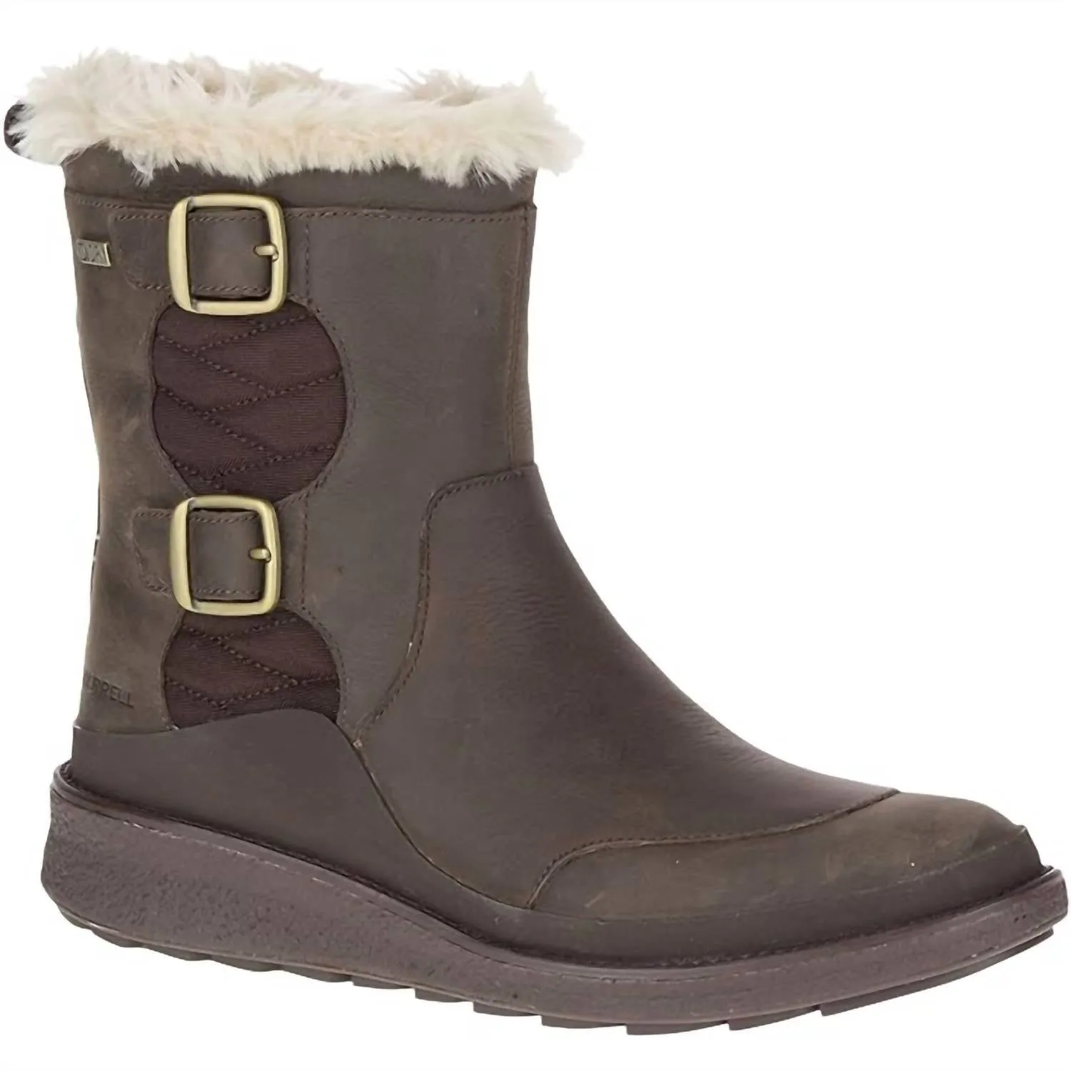Canvas Upper Moisture wicking Women's Tremblant Ezra Zip Waterproof Ice Boots In Espresso