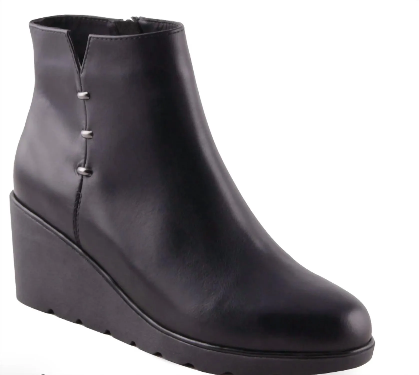 Women's Tulip Waterproof Boot In Black Leather Seamless Comfort Comfort Seeker