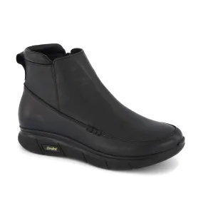 Women's Ultra Comfort Leather Booties In Black Slip On Convenience