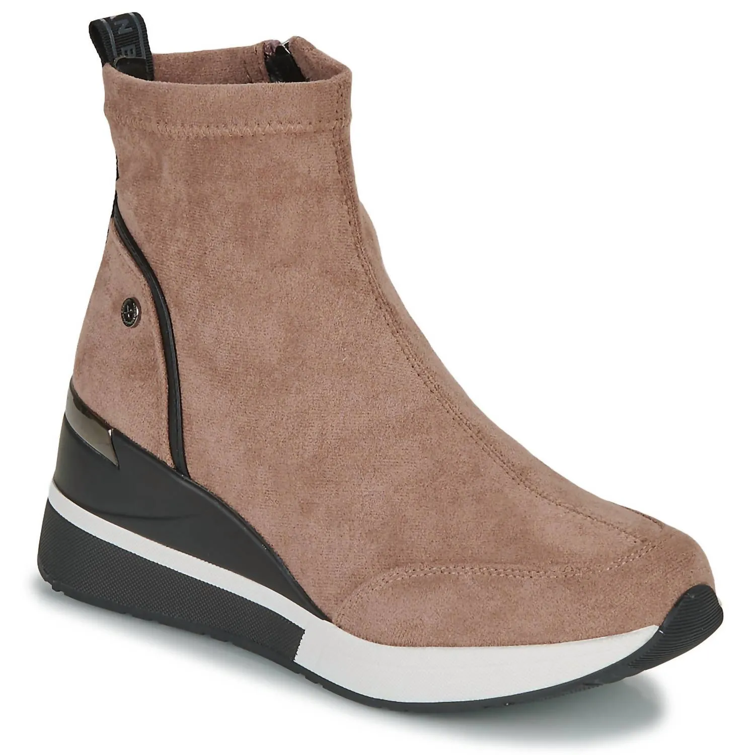 Women's Wedge Ankle Booties In Light Brown Low Profile Active Nomad Casual