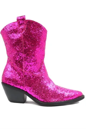 Women's West 1 Glitter Boots In Fuchsia Breathable Mesh Panels