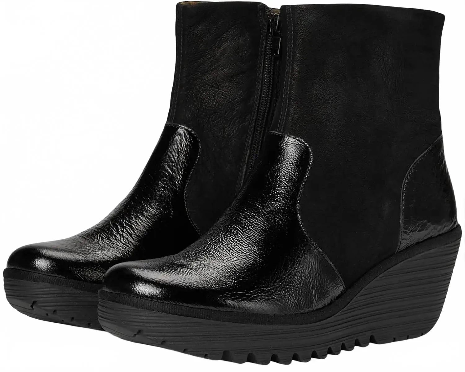 Anti blister Women's Zip Up Ankle Boots In Black