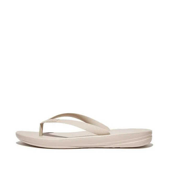 Comfort Fit Slip FitFlop Iqushion J80-A20 Egonomic Flip Flops Men's Stone Beige Slide Slippers