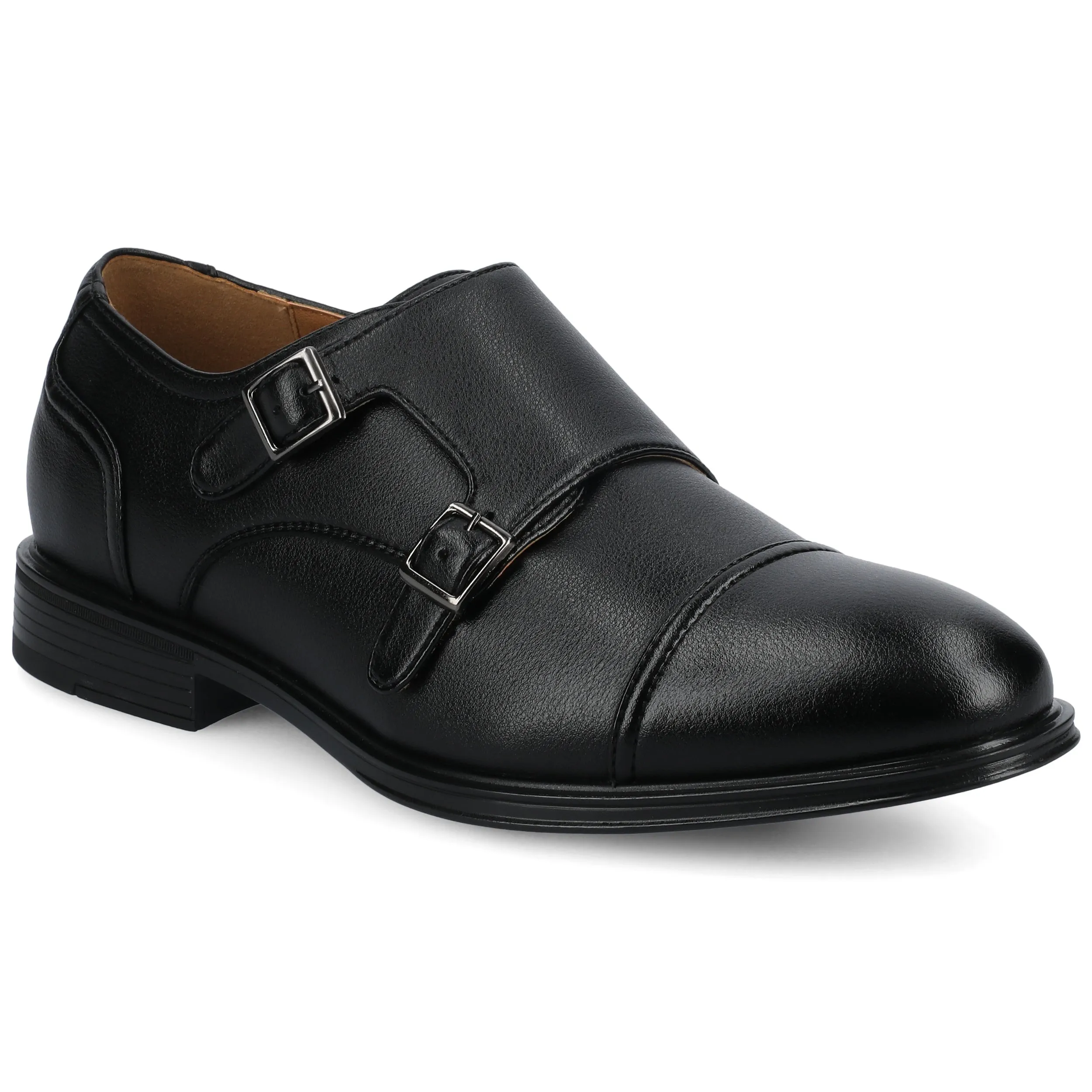 Light Hue Crisp Presence Vance Dillon Cap-toe Double Monk Strap Dress Shoe