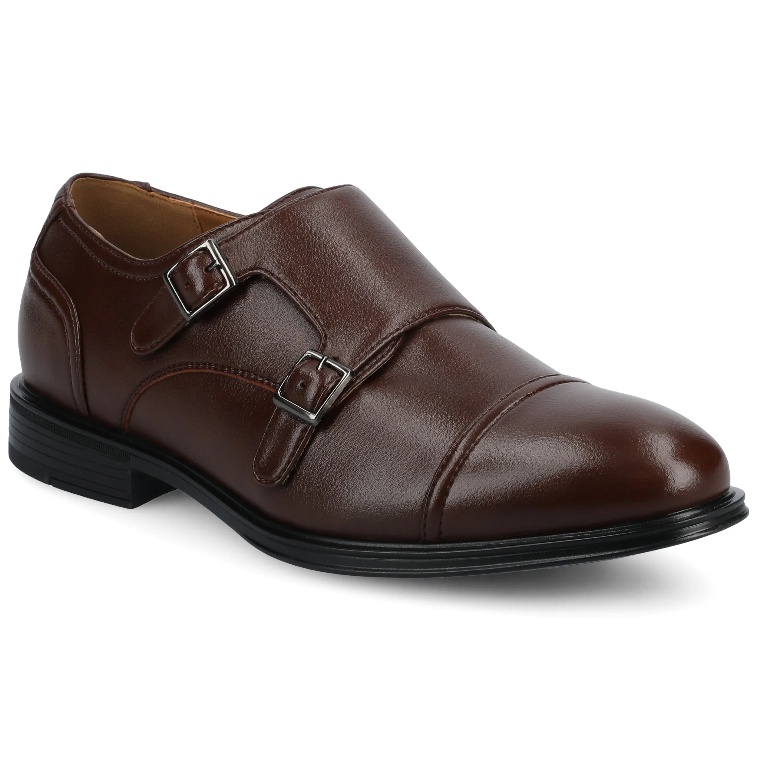 Vance Dillon Cap-toe Double Monk Strap Dress Shoe Air Knit