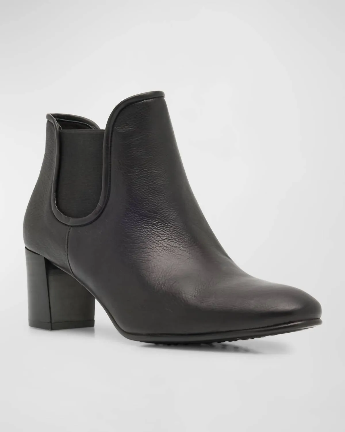 Xiane Leather Chelsea Ankle Boot In Black Sturdy sole