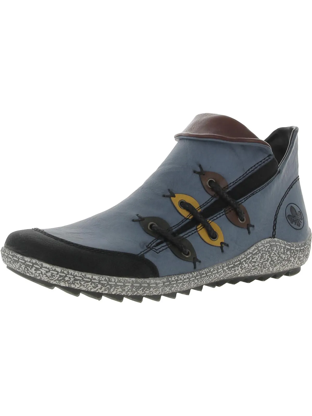 Liv 82 Womens Faux Leather Ankle Booties High Traction Snow Trekker